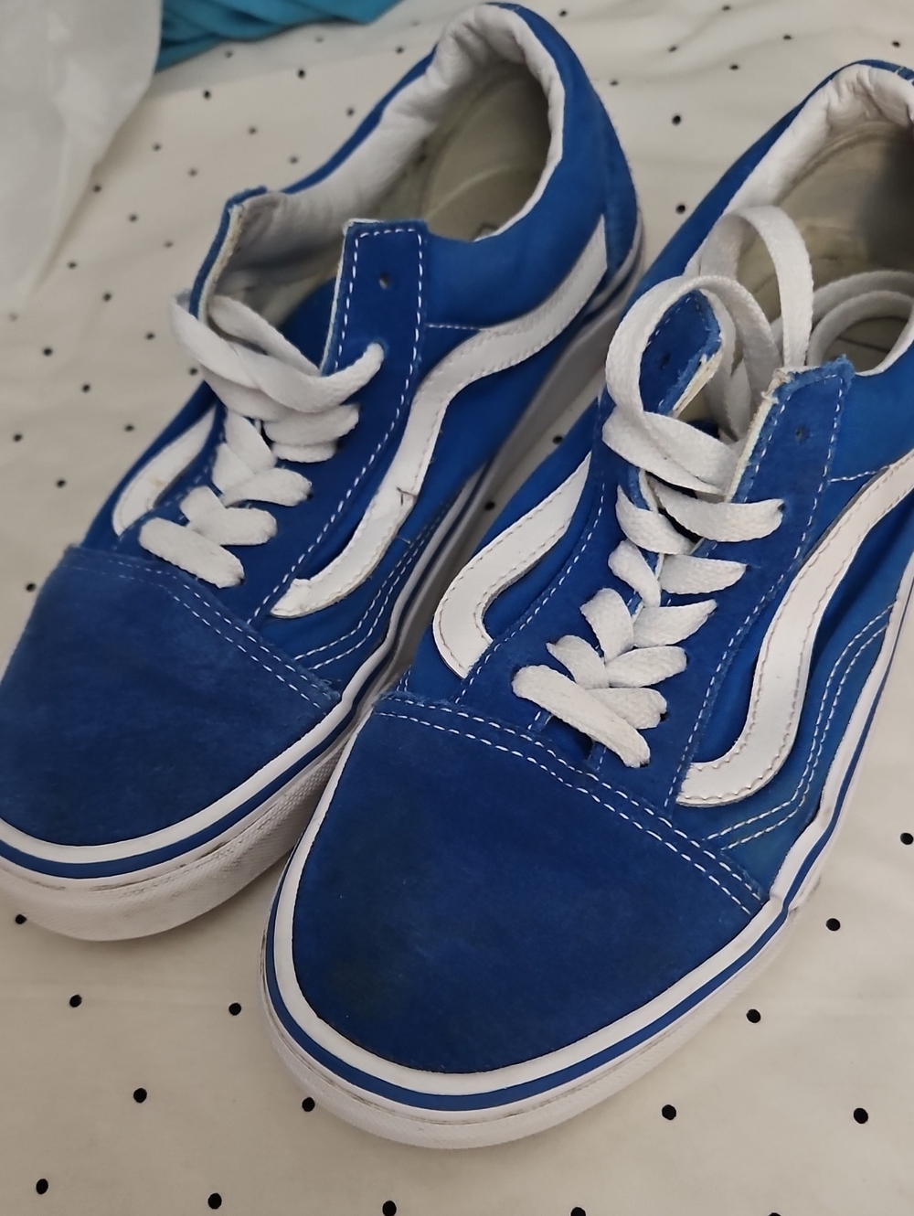Vans Old Skool Low-Top Blue Skate Shoes Men's ,Size 6.0 Women Size 7.5